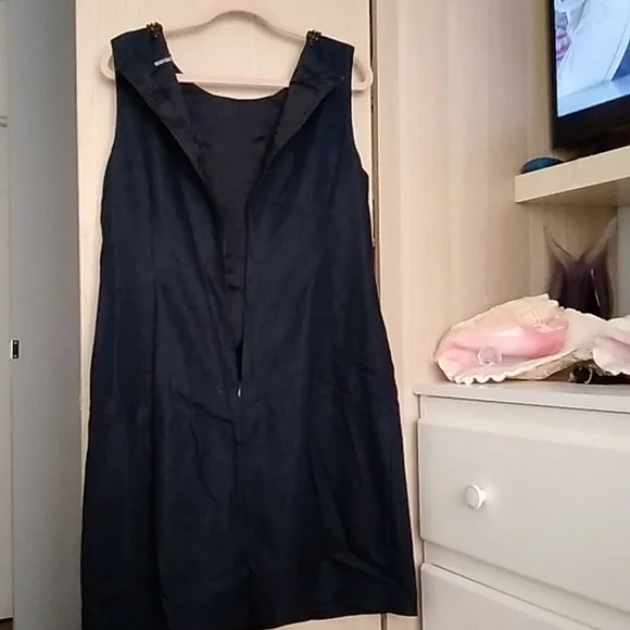 Ellen Tracy Elegant Black Sleeveless Dress Sz 14 - Picture 4 of 5